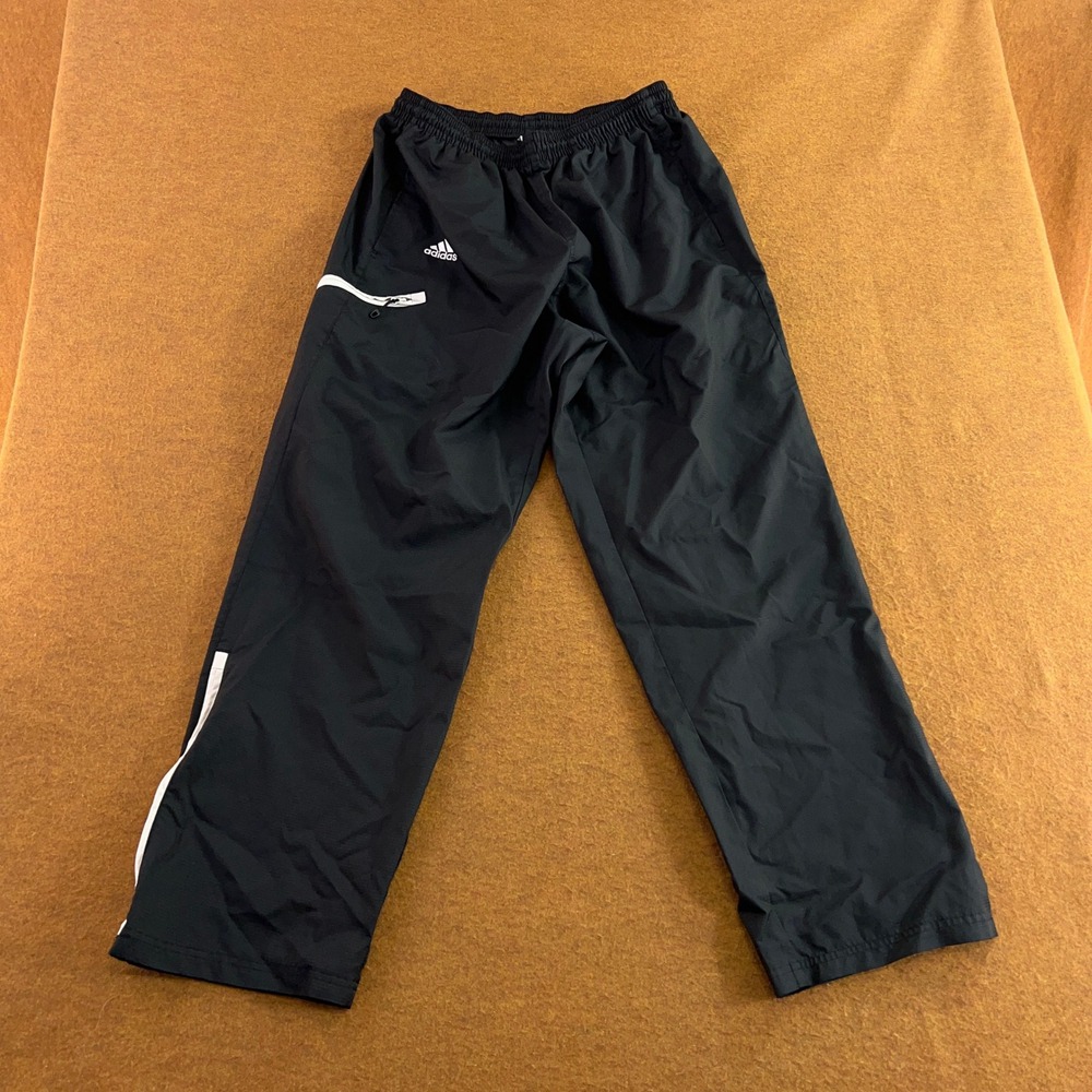 Adidas Mens Large Black Zippered Leg Athletic Track Pants